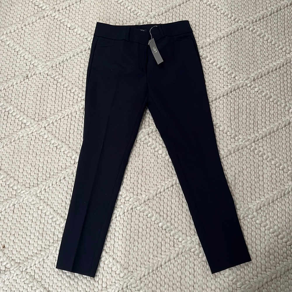 NEW WITH TAGS LOFT NAVY TROUSERS